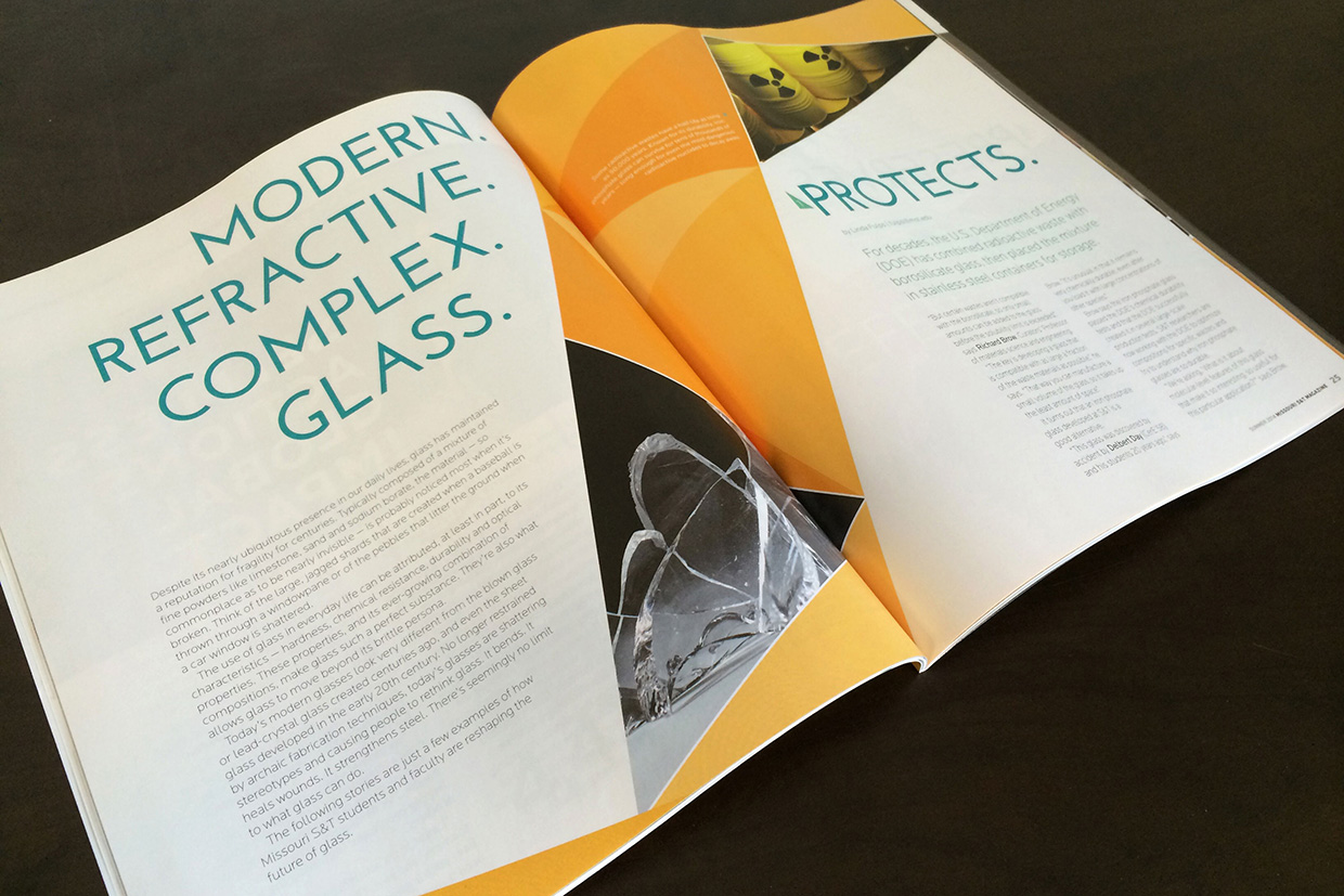 Missouri S&T magazine glass feature
